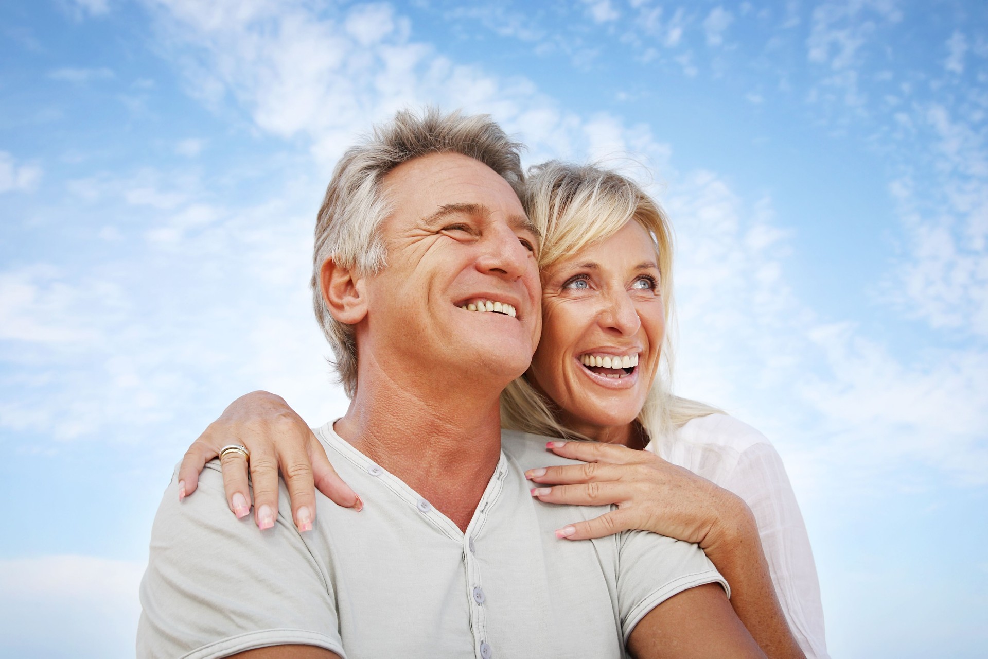 Mature couple smiling